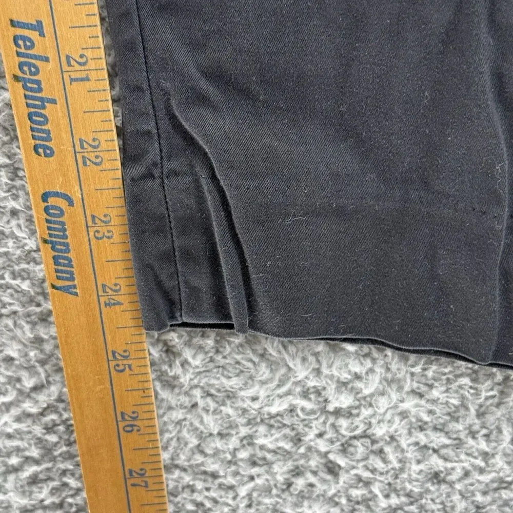 Talbots‎ Womens Pants Black Size 12 Curvy Cropped High Rise Stretch Slit Pocket